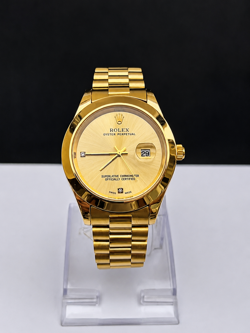Rolex Oyster Perpetual Day-Date Style Watch for Men's